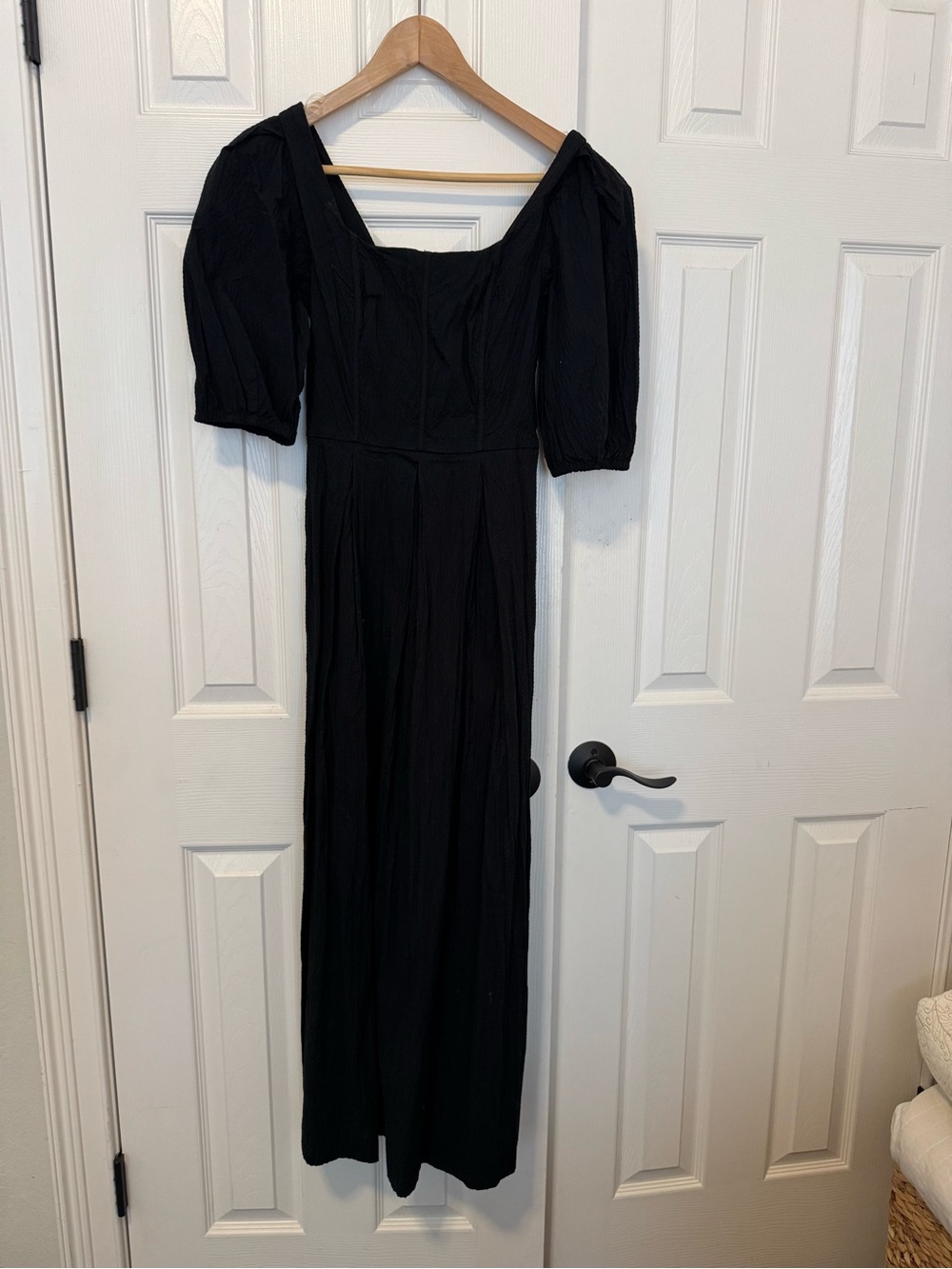 a new day Black Maxi Dress with Puff Sleeves